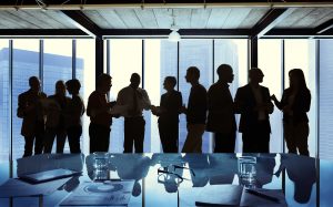 Group of Business Talking in a Meeting